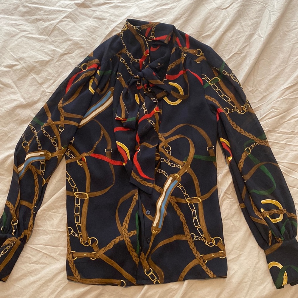 Ralph Lauren pussy bow blouse